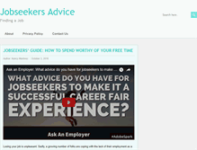 Tablet Screenshot of jobseekersadvice.com